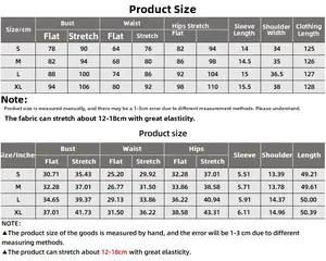 Detailed size guide table for slim fit maxi dress showing S to XL measurements in cm and inch