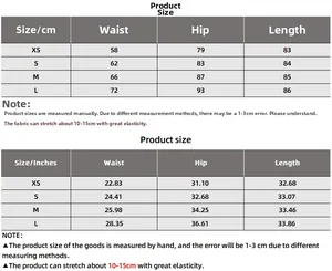 Guide des tailles pour jupe stretch en CM et pouces avec mesures de taille et hanches