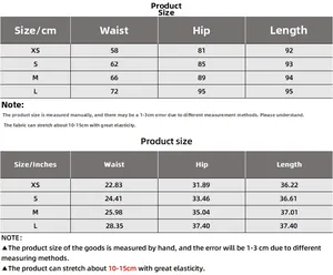 Size guide for mesh jacquard long skirt with XS-L measurements in cm and inches