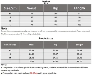 Size chart for summer printed maxi skirt showing measurements in CM and inches