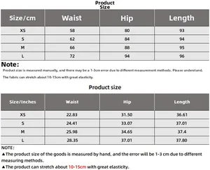 Guide des tailles détaillé pour jupe longue avec mesures en CM et en pouces