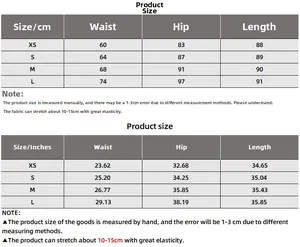 Size chart for fishtail skirt showing waist and hip measurements in cm and inches