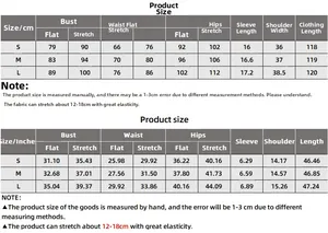Comprehensive size guide for contrast polo dress in cm and inches for S, M and L sizes