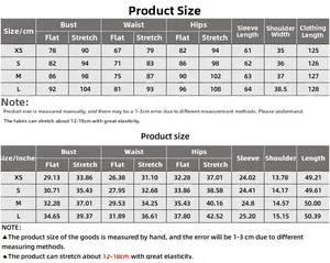 Detailed size guide table with CM and inches for slim fit flare sleeve dress