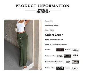 Detail des grünen Bodycon-Rocks mit Taillenkräuselung und einer runden Metallschnalle