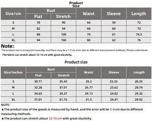 Guide des tailles détaillé pour body en maille en CM et pouces avec infos élasticité