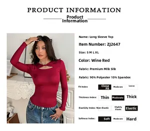 Detail showing the burgundy twist-knot cutout neckline and soft milk silk fabric texture