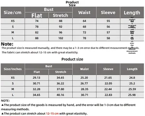 Detailed size chart in centimeters and inches for slim fit thermal turtleneck top