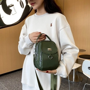 Borsa per Cellulare Mini in Tessuto Oxford alla Moda per Donna Minimalista Urbano Impuntura Piccola Borsa a Tracolla