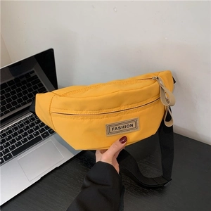 Borsa da Petto a Tracolla in Poliestere da Donna Moda Patch Lettera Minimalista Urbana Borsa a Tracolla Casual Regolabile per Viaggi