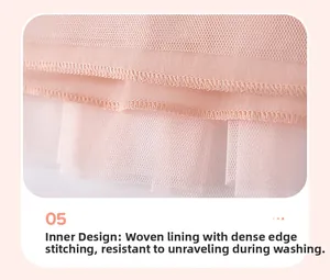 Détails des couches de maille et coutures renforcées pour robes de fille durables