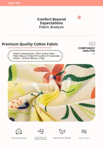 Detail of floral printed cotton fabric showing texture and soft material quality