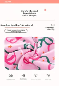 Détail du tissu en coton rose avec vagues et étoiles 150g doux et respirant