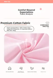 Detail showing 100% cotton top fabric and breathable milk silk polyester blend pants