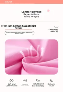 Détail du tissu rose 100% coton 190g montrant la texture douce et respirante
