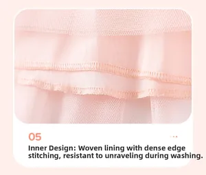 Close-up of pink mesh lining with reinforced seams and high-quality stitch detail