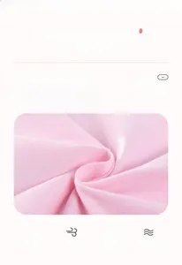 Detail view of soft 100% cotton light pink fabric for girls' summer clothing set