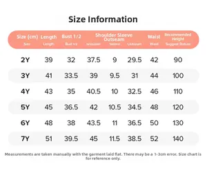 Detailed size information chart for boys' rocket cartoon short sleeve summer clothing set
