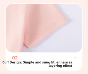 Detailed close-up of pink cotton t-shirt sleeve with durable double stitching seams