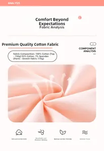 Details zum rosa Baumwollstoff: Oberteil aus 100% Baumwolle und Hose aus Baumwollmix