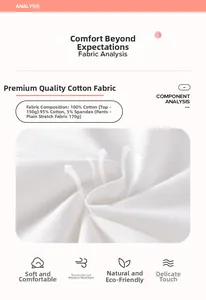 Detail of 100% cotton fabric showing soft, breathable texture for baby girl summer sets