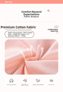 Détail du tissu tricoté rose pour ensemble fille, texture en coton doux et respirant