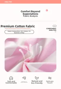 Detail of pink and white striped fabric made of 95% cotton and 5% spandex for kids dress