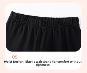 Détail de la taille haute élasticité avec bande élastique interne pour vêtements fille