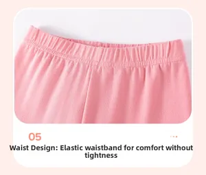 Détail du short en coton rose avec large taille élastique et texture douce en tricot