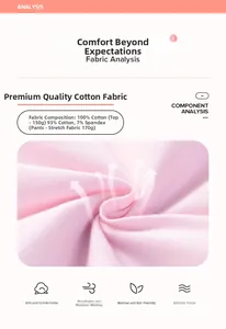 Détails du haut 100% coton et short en tissu extensible pour ensemble fille