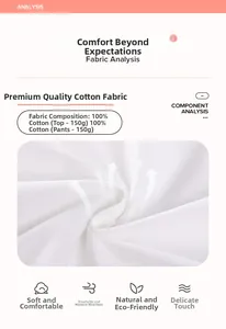 Détail du tissu 100% coton pour vêtements d'enfants montrant texture respirante et poids 150g