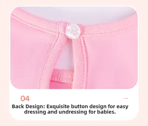 Détail d'une robe en tricot rose avec fermeture à bouton et ouverture en goutte au dos