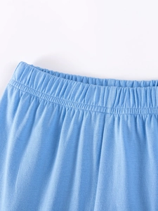 Short tricoté bleu clair pour garçon avec taille élastique et coutures de haute qualité