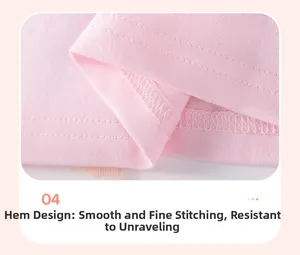 Detailed view of pink toddler skirt hem showing fine stitching and soft knit fabric texture