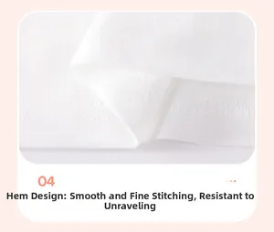 Detailed macro view of high-quality double-needle stitching on children's cotton hem