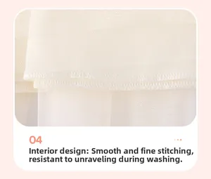 Vue détaillée de la doublure lisse et des coutures durables de la robe de princesse en tulle