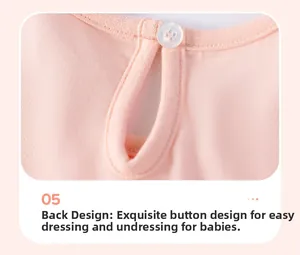 Detailed back view of pink toddler dress with a button closure and teardrop opening
