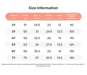 Detailed size chart for girls summer breathable mesh dress including length and bust measurements