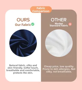 Comparison of premium navy breathable knit fabric vs standard white cotton material