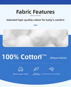 Detail of 100% natural organic cotton piqué fabric for soft and breathable girls' polo dress