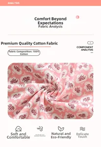 Détail de la texture du tissu floral rose 100% coton pour t-shirt à manches courtes
