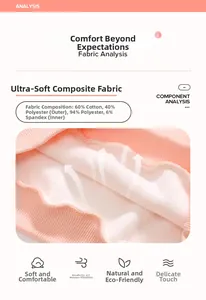 Detail of pink fleece sweatshirt lining with 60% cotton and soft polyester blend fabric