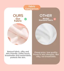 Detailed comparison of natural cotton fabric showing texture and skin-friendly quality