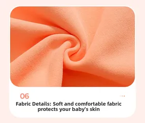 Detailed macro view of soft orange knitted fabric for girls sweatshirt and jogger sets
