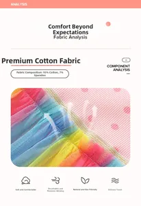 Dettaglio del tessuto in cotone rosa a pois con rete in tulle arcobaleno colorato