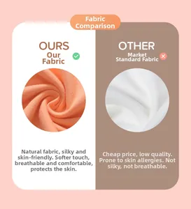 Detailed fabric comparison showing breathable orange knit texture versus ordinary white material