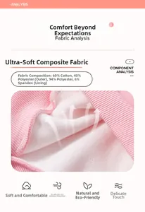 Detail of pink ribbed knit fabric with ultra-soft white fleece lining for girls' warmth