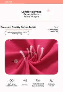 Detalle de tela de algodón roja con flores blancas para vestido de niña de manga corta