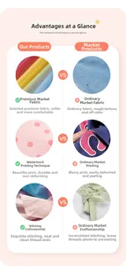 Détails du tissu en maille douce, impression premium et coutures fines sur la robe pour fille