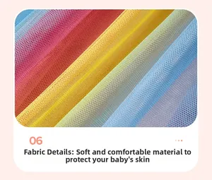 Détail du tissu en maille douce avec dégradé arc-en-ciel coloré pour robes d'enfants